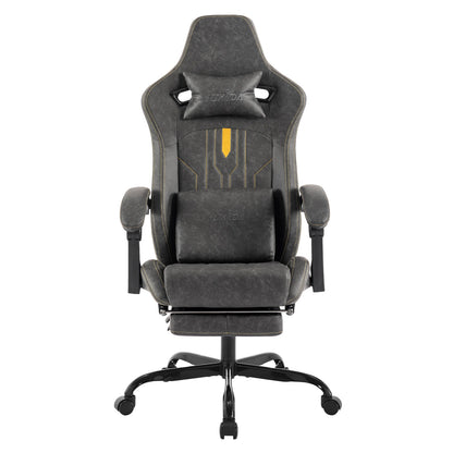 SUKIDAGaming-Stuhl, Computerstuhl, ergonomischer Gaming-Stuhl mit Fußstütze, Bürostuhl, ergonomischer Computerstuhl mit Lordosenstütze