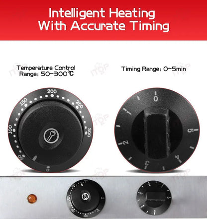 ITOP DM-4P Electric Mini Pizza Waffle Maker Tortilla Waffle Oven 4pcs Round Mold Electric Oven Round Pancake Machine.