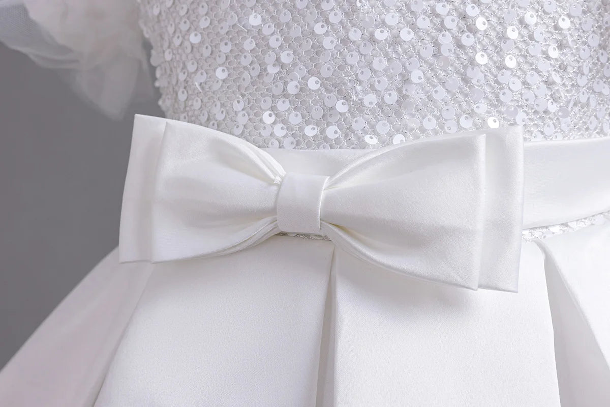 Hetiso Mädchen Pailletten Prinzessin Kleid flauschige Tutu Ärmel Geburtstags feier Leistung Hochzeit Ballkleid Kinder Kleider 3 6 8 10 Jahre.