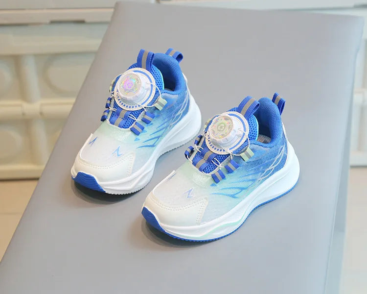 Tenis Child Shoe Casual Sneaker for Boy Kid Shoe for Girl Rotating Buttons Running Shoe for Girl Soft Sole Mesh Braeathable Shoe.