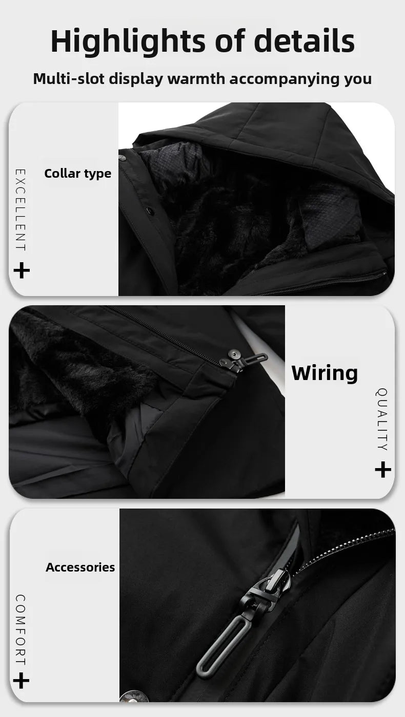 Top Grade Brand Casual Fashion Designer Warm Parka Coat Mens 2025 Newest Winter Jacket Quilted Windbreaker  Mens Clothes.