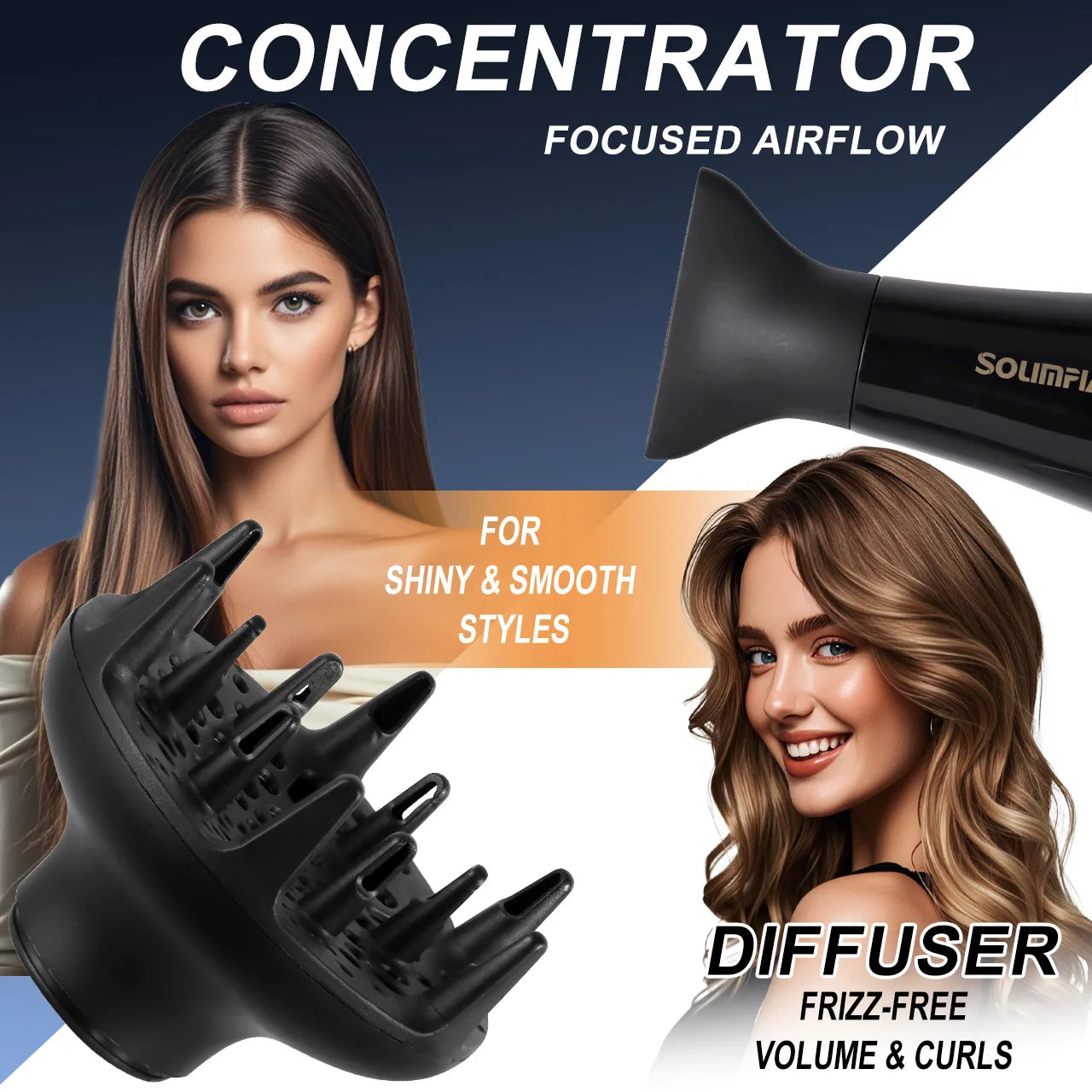 6-Level Professional Hair Dryer Salon Industrial Grade Quick Drying High Temperature Hair Styling Tool Barbecue for Home