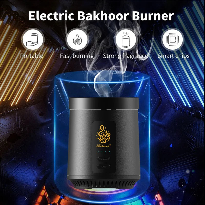 ChuHan Arabic Electric Aroma Diffuser Comb And Car Incense Burner 2 in 1 Rechargeable Portable USB Type C Environment Aromatizer.