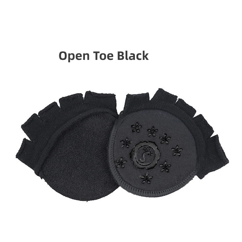 2Pcs=1Pair Toe Separator Foot Care Half Insoles Five Finger Socks Pads Bunion Sleeve Protector Hallux Valgus Forefoot For Women.