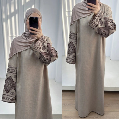 Eid Muslim Abaya for Women Party Embroidery Dresses Kaftan Arab Long Robe Islam Ramadan Dubai Abayas Vestidos Morocco Jalabiya.