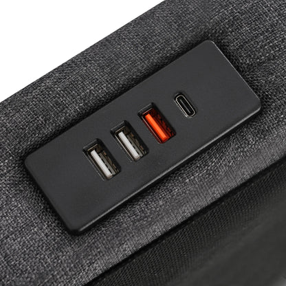 KOMHTOM Polsterbett Einzelbett Jugendbett 90x200 cm Grau - USB Typ C Ladefunktion, LED-Beleuchtung, 2 Schubladen, ohne Matratze