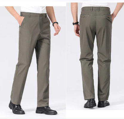Chino-Hose für Herren, Business-Casual-Kleiderhose, Frühling, Sommer, Herbst, leichte, bequeme Hose mit Taschen.
