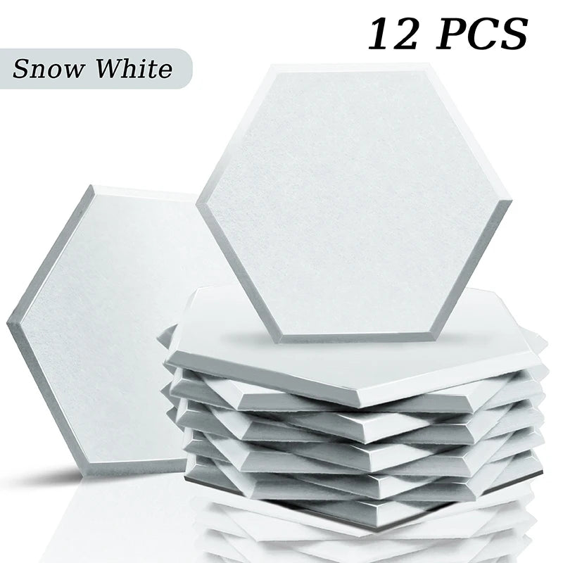 TOUO Sound Absorbing Panel 12 Pcs Studio Acoustic Panel High Density Insulation Acoustic Treatment Drum Room Wall Soundproofing