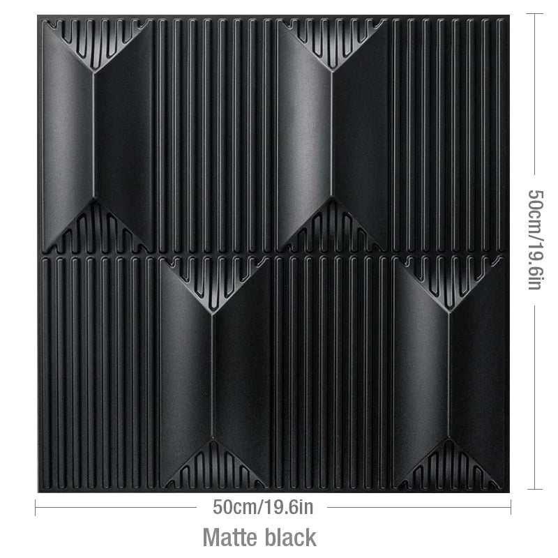 12pcs 50cmx50cm Wood grain 3D Stereo Wall Panel Diamond design tile wall sticker living room mold Bathroom waterproof wall paper