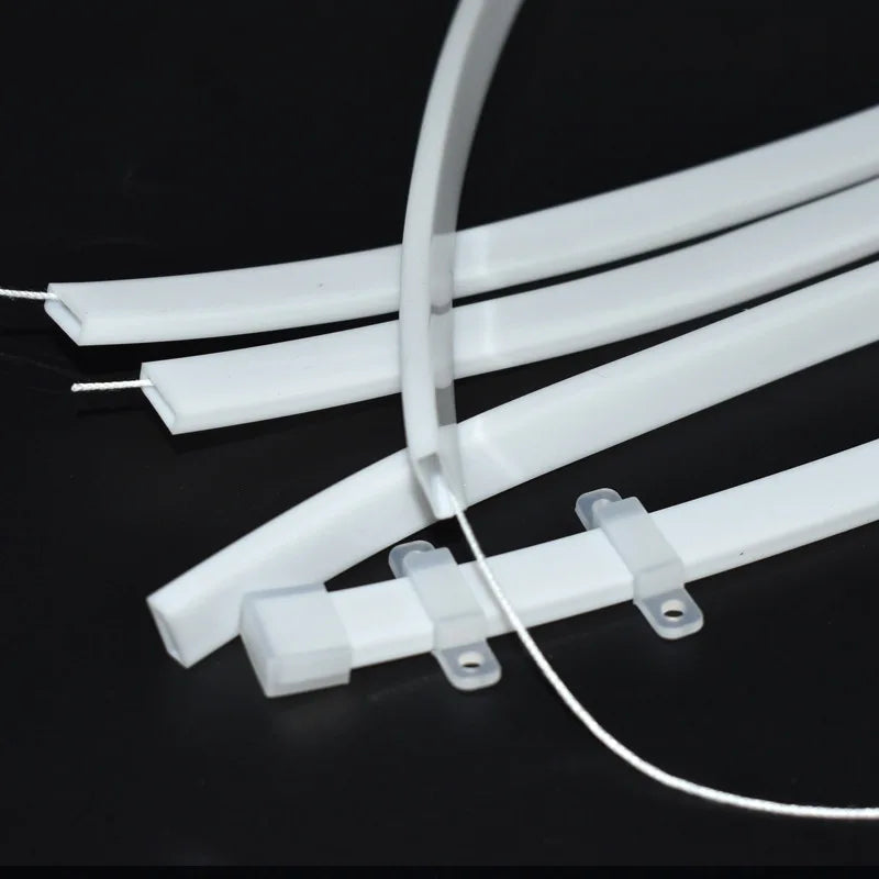 1-10m White/Transparent Neon Silicone Tube LED Rope Lamp Waterproof Diffuser Cover For 8/10/12m RGB Flexible Strip Light Channel.