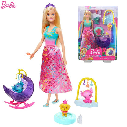 Original Mattel Barbie Fashionistas Doll Music Star Blonde Hair Bjd with Accessories Toys for Girls Collection Educational Props