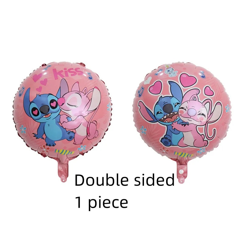Niedliche Cartoon-Lilo und Stitch-Luftballons, alles Gute zum Geburtstag, Party, Babyparty, Dekorationen, Kindergeschenke, Einweggeschirr