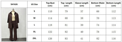 Spring and summer casual shirt long pants two-piece set 2025 new women's fashion lapel loose suit women's daily wear.