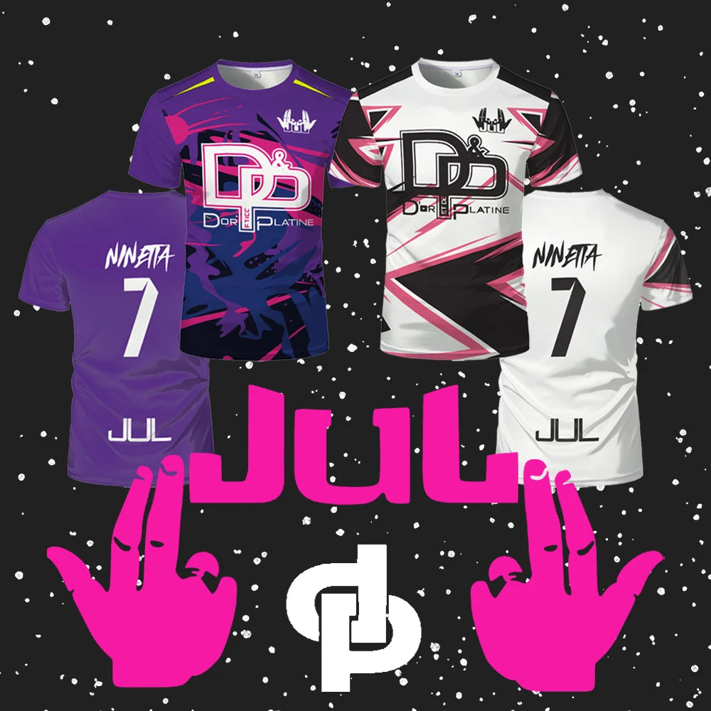 New Summer Maillo Jul T-shirt Youth Training Breathable Quick Drying Football Jersey Men's Custom Outdoor Sports Tops Fan Gifts.