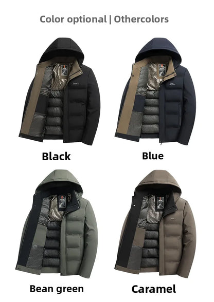 Top Grade Winter New Brand Hooded Casual Fashion Windbreaker Quilted Parka Jacket Puffer Bubble Coats Outwear Men Clothes.
