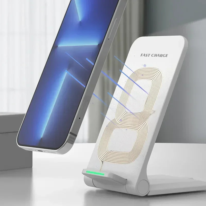 100W Wireless Charger For iPhone 16 15 14 13 12 Pro Max 11 Phone Stand Charger for Samsung S24 S23 Xiaomi Foldable Fast Charging.