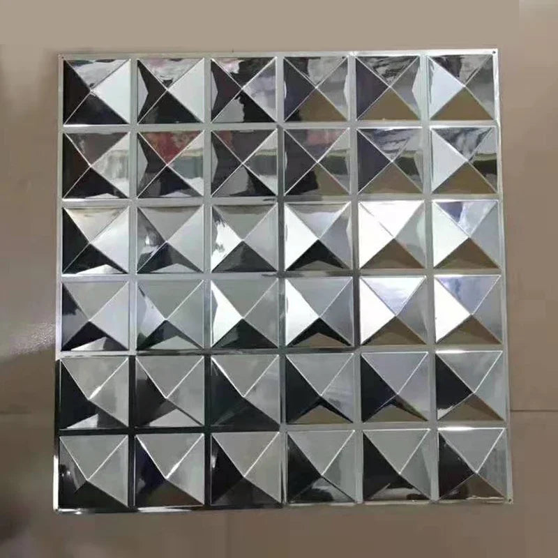 50pcs 50x50cm car Metal plating color 3D Wall Panel Rose Flower electroplate 3D Wall Stickers Wedding party background wall art