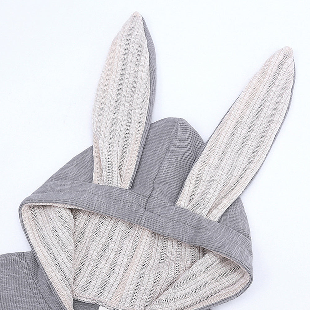 Melario Jungen Langarm Kleidung Baby Kinder Große Ohren Kaninchen Body Mädchen Baby Mit Kapuze Reißverschluss Creeper Strampler.