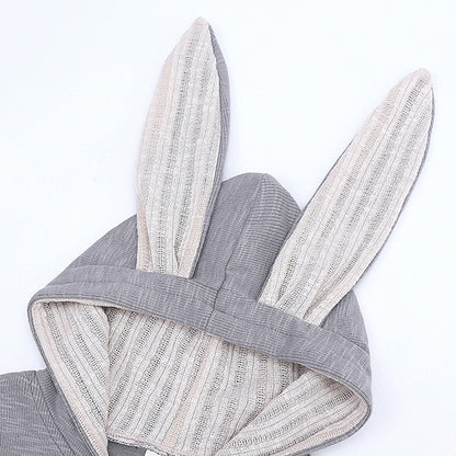 Melario Jungen Langarm Kleidung Baby Kinder Große Ohren Kaninchen Body Mädchen Baby Mit Kapuze Reißverschluss Creeper Strampler.