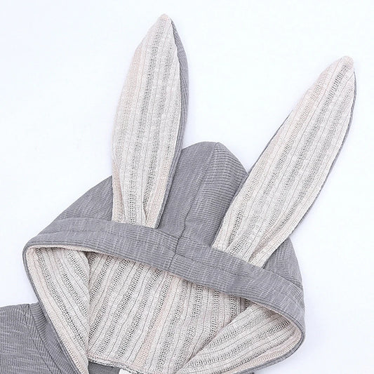 Melario Jungen Langarm Kleidung Baby Kinder Große Ohren Kaninchen Body Mädchen Baby Mit Kapuze Reißverschluss Creeper Strampler.