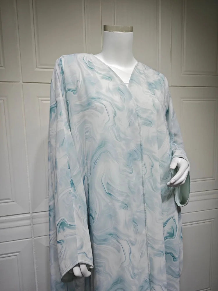 Ramadan Open Modest Kimono Abaya Damen Dubai Muslim With Hijab Islam Women Caftan Moroccan Kebaya Kaftan Robe Femme Musulmane.