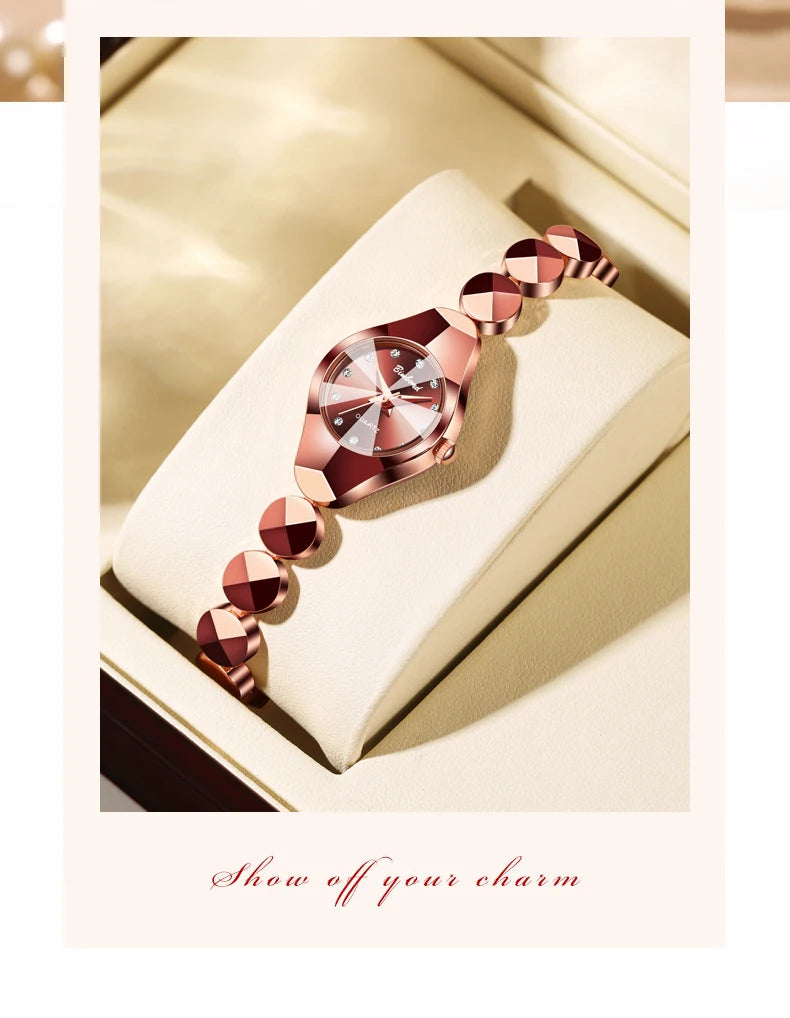 BINBOND Waterproof Watch Casual Fashion Quartz Watches Women Top Brand Luxury Stainless Steel Strap Elegant Business Women Watch.