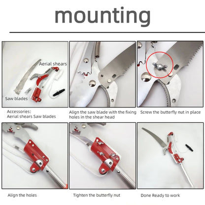 Ausziehbare Baums chere sah 2 in 1 im Freien hohe Ast schere Schnitts chere Gartengeräte Baums ch neider beschneiden