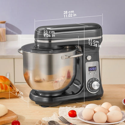 BioloMix Kitchen Food Stand Mixer, Blender, Quiet Motor, Cream Egg Whisk, Whip Dough Kneader, 6-Speed, 1200 W, 6 L, DC.