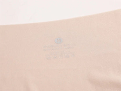 4PCS/Set Women's Ice Silk Seamless Panties Ultra Thin Briefs Breathable Underwear Female High Waist Intimates Lingerie Plus Size.