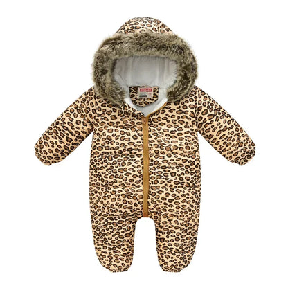 Plus Dicke Samt Bodys Kleidung Winter Baby Wasserdicht Mit Kapuze Einteiliges Mädchen Jungen Overalls Ski Anzug Infant Dicke Warme strampler