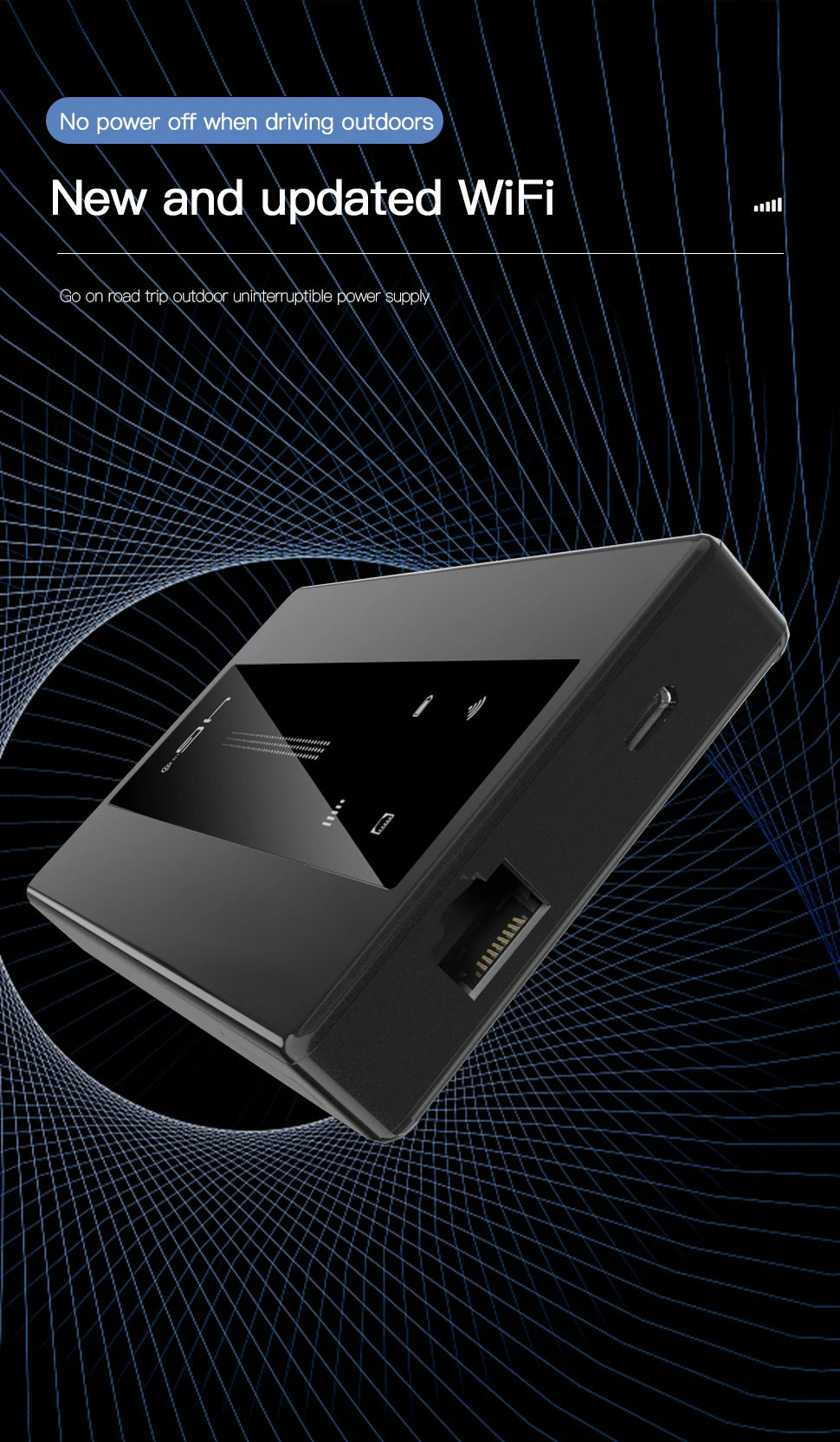 KuWFi Mobile Wifi Router 10000mAh Portable Lte Router CAT4 Outdoor Travel Pocket Wifi Hotspot with RJ45 TS9 Antenna Port WPS.