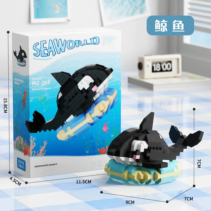 Marine Animals Micro Particle Building Blocks Toys for Children 6 to 10 Years Animal Diy Assembled Toys Puzzle Games Child Gifts