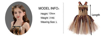 Höhlenmädchen-Kostüm für Kinder, Halloween-Tutu-Kleid, wilder Mann, Baby, Cosplay, Geburtstag, Dschungel, Karneval, Party, Kleider, ausgefallenes Tutus-Outfit.