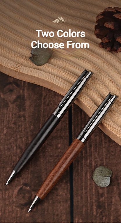 Luxuriöser Kugelschreiber aus Holz und Metall, mittlere Spitze, für Geschäftsbüros, Schule, Büromaterial.