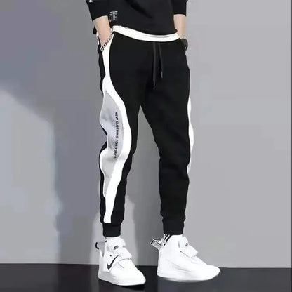 Summer Thin Men's Korean Style Trendy Brand Casual Pants Plus Size Bunched Feet Sweatpants Loose Fit Versatile Pants For Men.