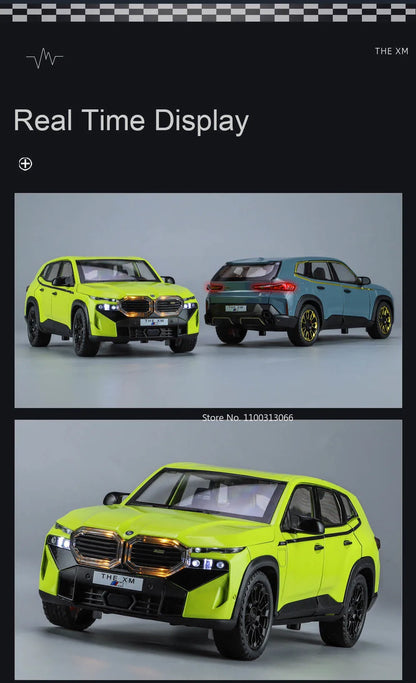 1/24 The XM Alloy Car Models Toy Diecasts Off-road Vehicles with Light Sound Pull Back Function SUV Car Toys for Kids Boys Gifts