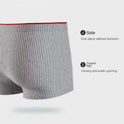 4Pcs Boxer Shorts männer Unterwäsche Sexy Höschen Baumwolle Boxer Gestreiften Unterhose Männlichen Shorts U Konvexen Dessous Plus Größe 2XL-6XL