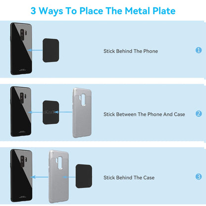 Metal Plate For Car Phone Holder Magnetic Universal Iron Sheet Disk Sticker Mount Mobile Phone Magnet Stand For IPhone.