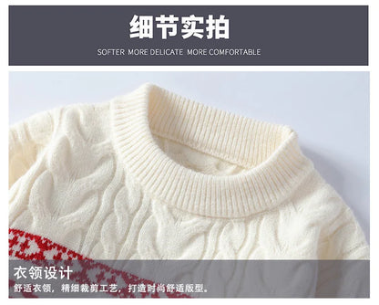 2024 Winter sweater new High End Luxury Cashmere Sweater Men Thick Warm Mens Sweaters With Deer Korean Harajuku Christmas Jumper.