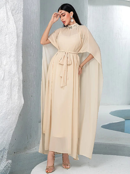 Chiffon 2 Piece Abaya Damen Dubai Muslim Evening African Dresses For Women Set Islam Clothing Kebaya Kaftan Robe Musulmane Femme.