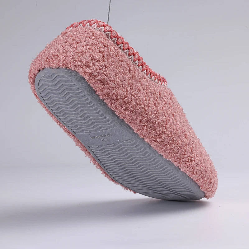 Litfun Soft Women Slippers Winter Warm Fashion Casual Slippers Outdoor Wear-resistant Rubber Sole Shoes Indoor Flat Women Shoes.