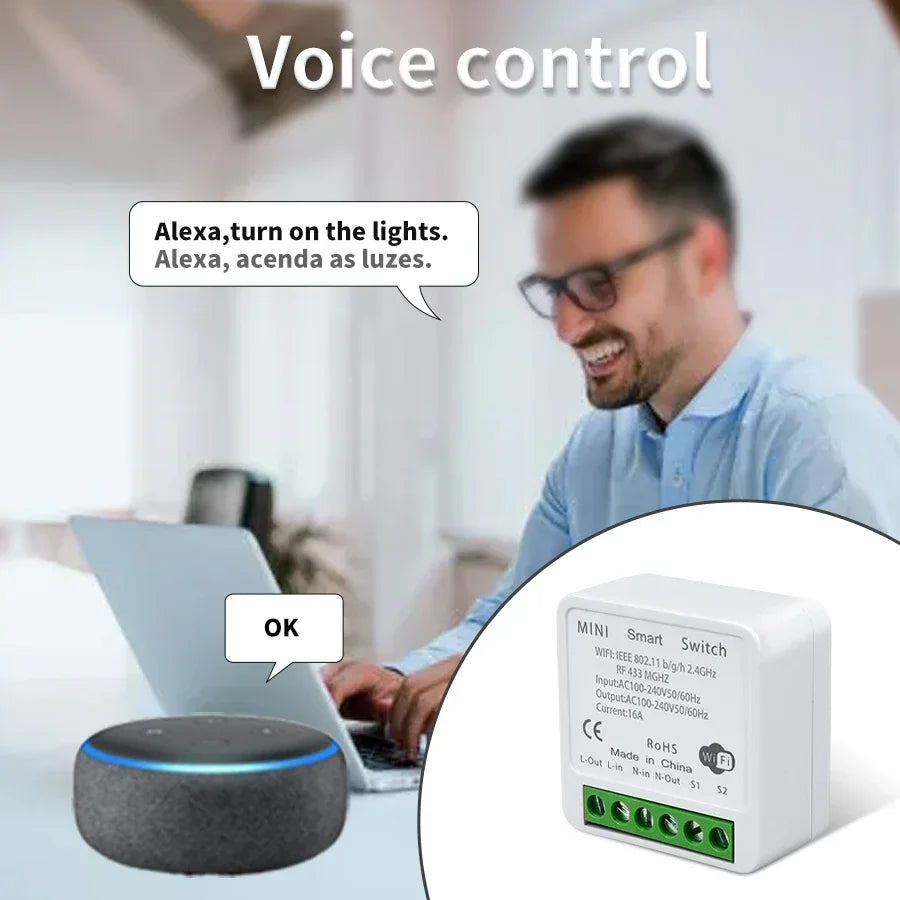 Tuya Smart WiFi Schalter Für LED Beleuchtung 1/2/3 Gang RF433MHz Drahtlose Panel Schalter Smart Leben APP Alexa google Home Voice Control.