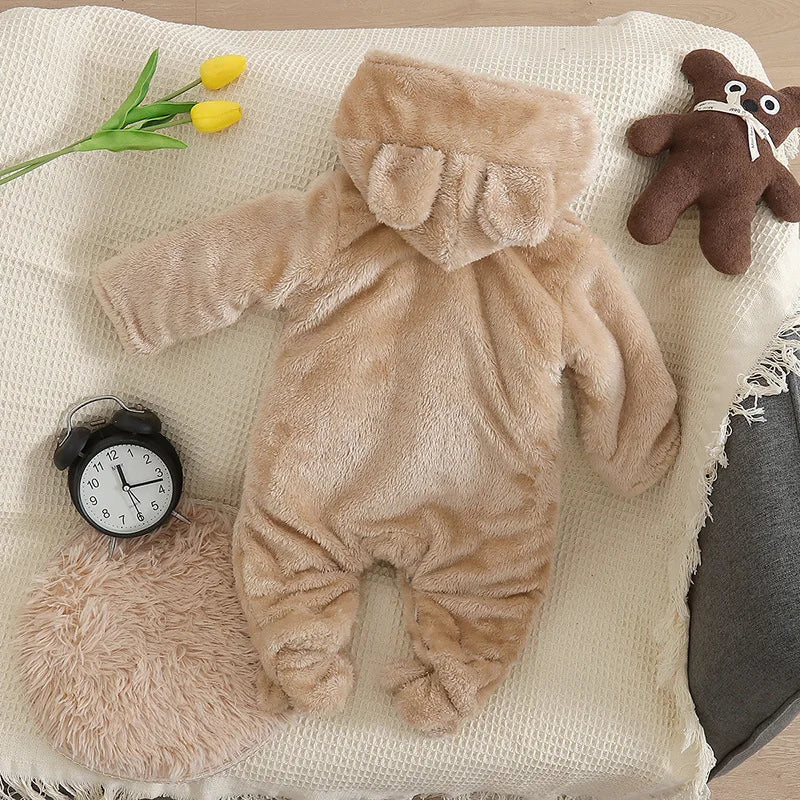 Herbst und Winter Neue Baby Plüsch Klettern Kleidung Baby Warme und Dicke Cartoon Hund Kaninchen Nette Baumwolle Kleidung für 0-2 jahre