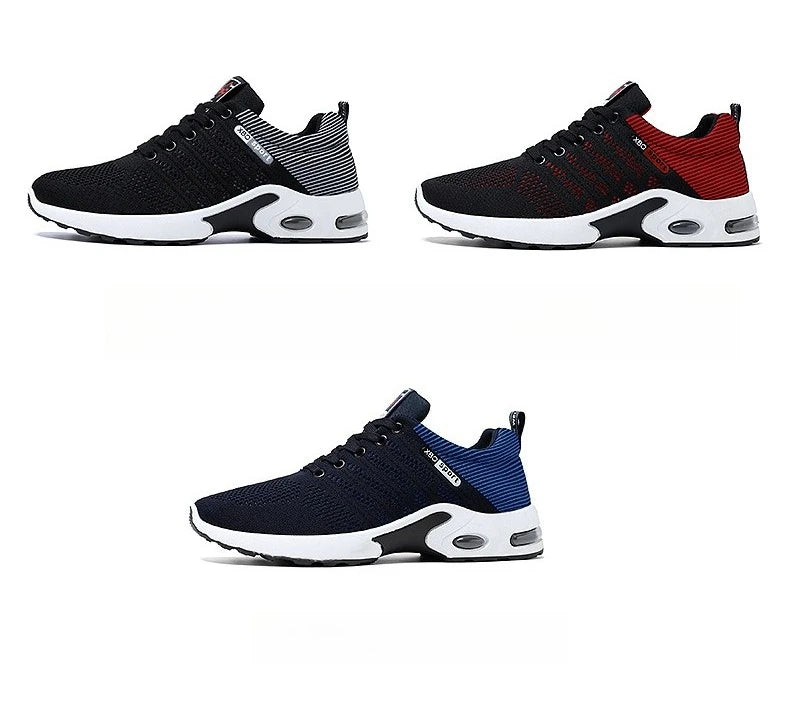 2025 New Men Sneakers Breathable Lace-Up Running Shoes Men Outdoor Walking Shoe Mesh Flying Woven Anti Slip Sports Shoes for Men.