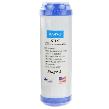 10-Inch Water Purifier Filter UDF Granular Activated Carbon Filter+PP Cotton Filter+CTO Compressed Carbon Water Purification