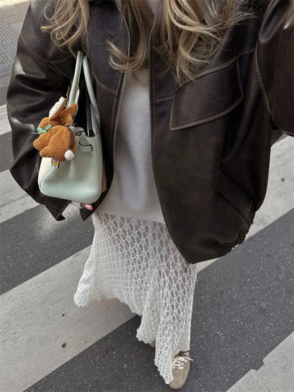 Tossy Fashion Summer Lace Long Skirt Women See-Through Slim High Waist Hollow Out Patchwork Elegant Commute Female Maxi Skirt.