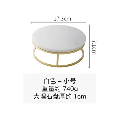 Nordic Marble Cake Dessert Tray Decoration Modern Simple Home Makeup Tools Jewelry Storage Plate Fruit Snack Chocolate Display.