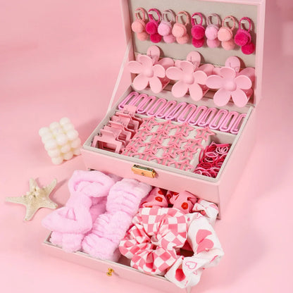 1150-Pcs Hair Clip Pearl Shark Fin Hair Grips Elastic Band Seamless Hair Bands Hair Ties Hair Accessories Gift Box Set.