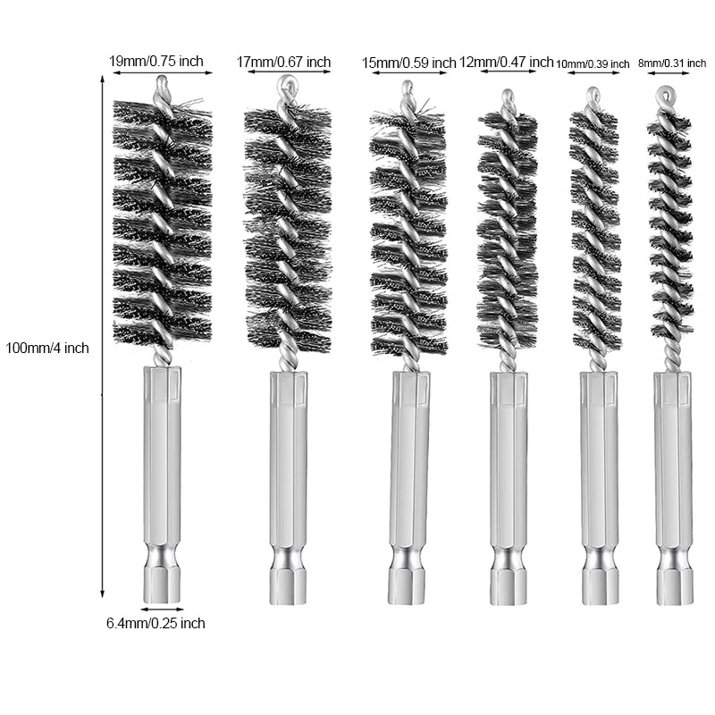 Edelstahl-Bohrbürste, gedrehter Draht, Edelstahl-Reinigungsbürsten für die Reinigung von elektrischen Bohrmaschinen und Schlagwerkzeugen