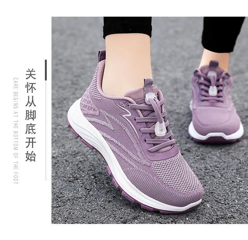 2025 Spring Women's Casual Sports Shoes Breathable and Comfortable Outdoor High Quality Single Shoes Trendy Women's Shoes.